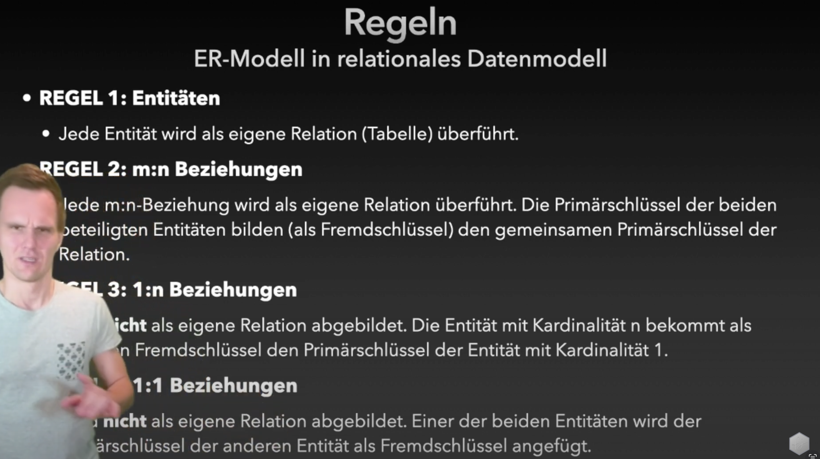 ER-Diagram zu Tabellen